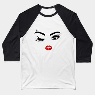 Eyes and Lips Baseball T-Shirt